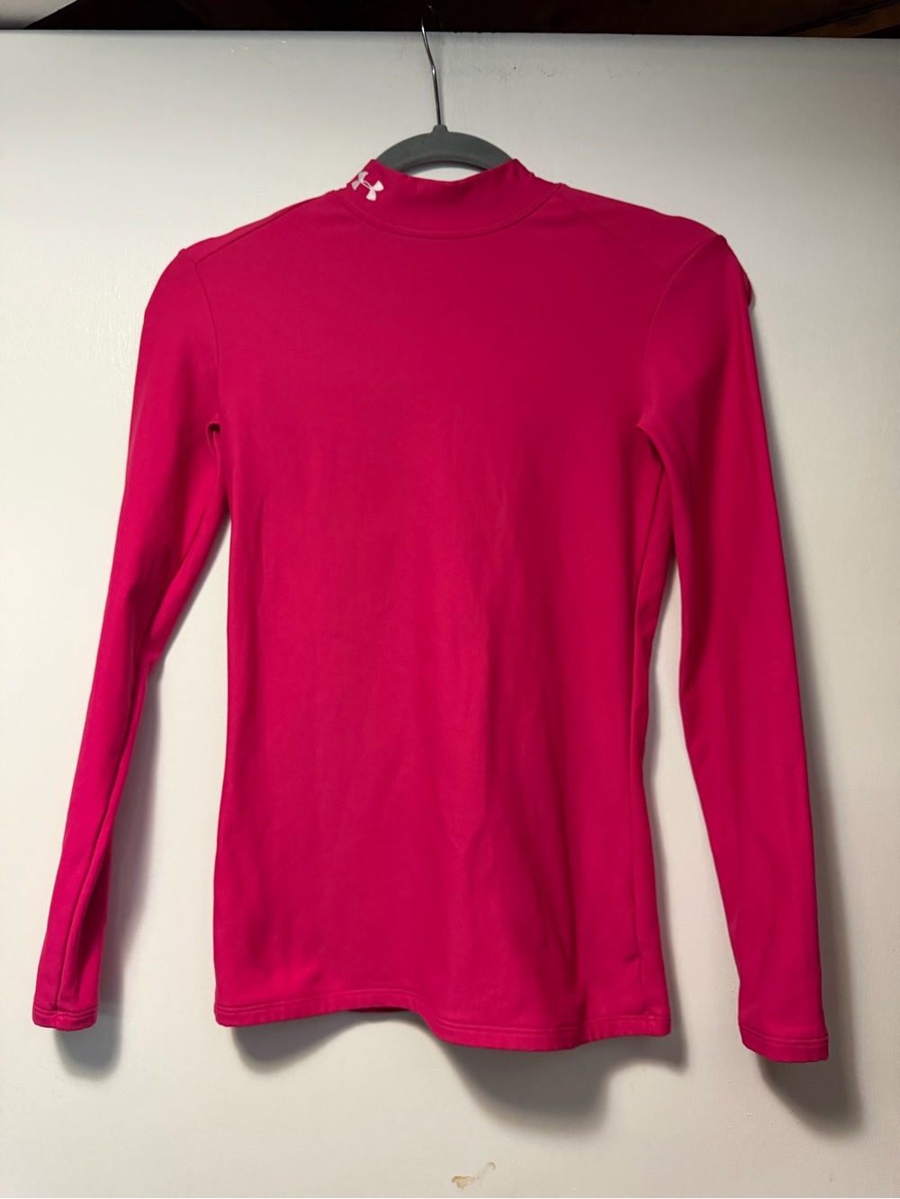 Under Armour Women's Hot Pink Long-Sleeve Mock Neck Performance Top Hockey